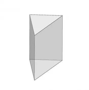 Triangular prism: formulas for calculating volume and area
