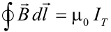 Ampère's law formula