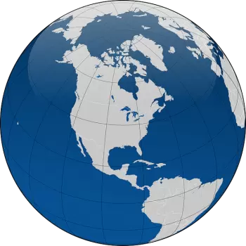 Imaginary Earth lines, meridians and parallels
